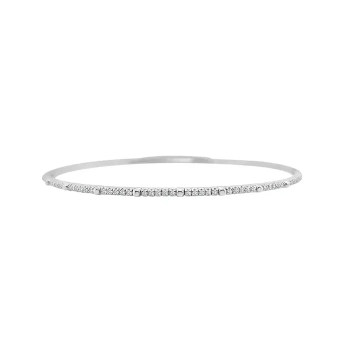 Diamond Whisper Flexible Bangle in 18K Gold