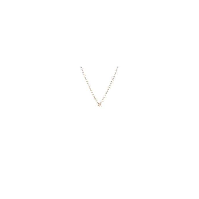 dinh van Le Cube Diamant large model necklace in rose gold and diamonds| Lepage