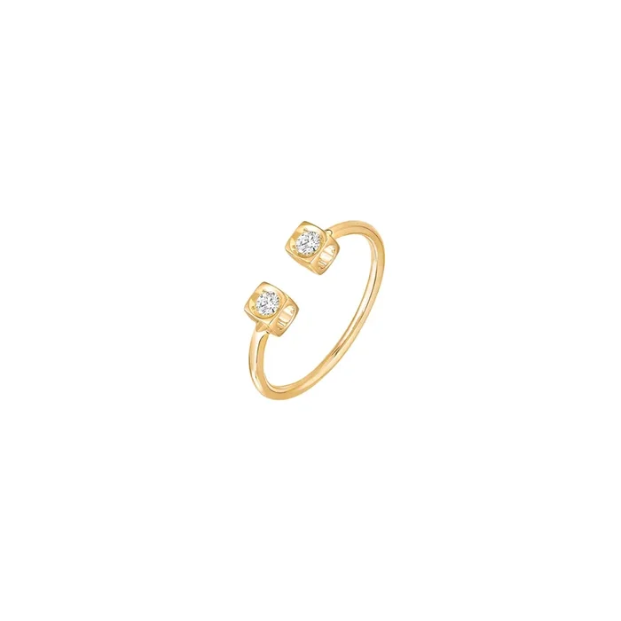 dinh van Le Cube Diamant open ring yellow gold diamond – Lepage