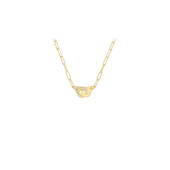 Dinh van R10 yellow gold and diamond necklace 654111 – Lepage