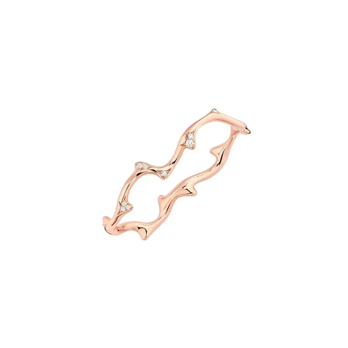 Dior Bois de Rose double ring in rose gold diamonds | LEPAGE
