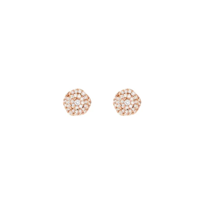 Dior Rose Couture small earrings in pink gold and diamond pavement – Lepage