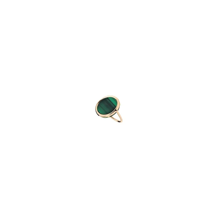 Disc Ever rose gold and malachite ring, rose gold Ginette NY – Lepage