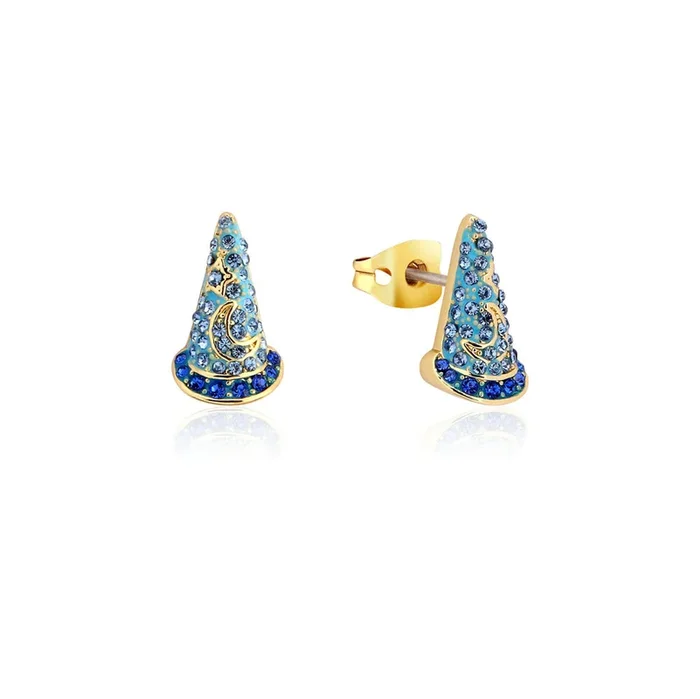 Disney Fantasia Gold Plated Sorcerer’s Hat 10mm Stud Earring