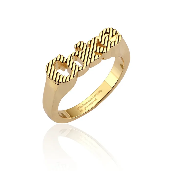 Disney Gold Plated Stainless Steel Coke Ring Size “N”