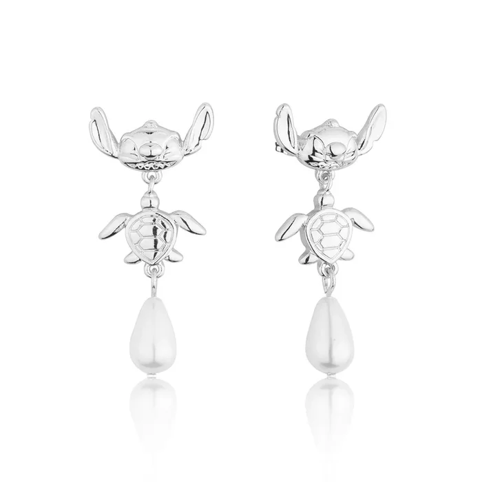Disney Stitch Turtle Stainless Steel Drop Earrings