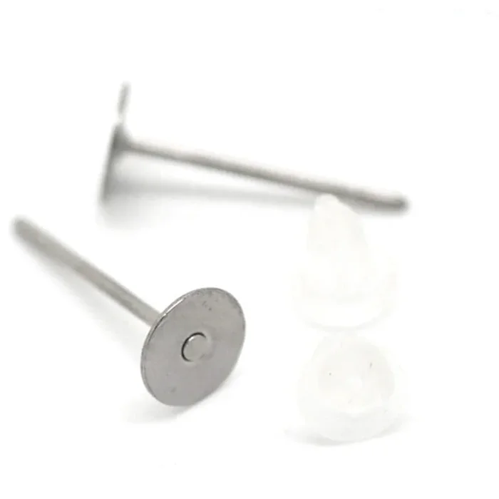 DoreenBeads Stainless Steel Earring Components Round Silver Tone Color Plated For DIY Jewelry Making 12mmx 5mm(2/8″),24 PCs