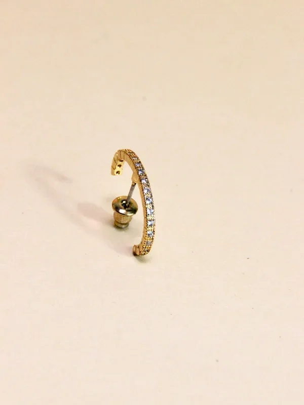Earcuff Spring sparkle – boho chic white zirconium stones