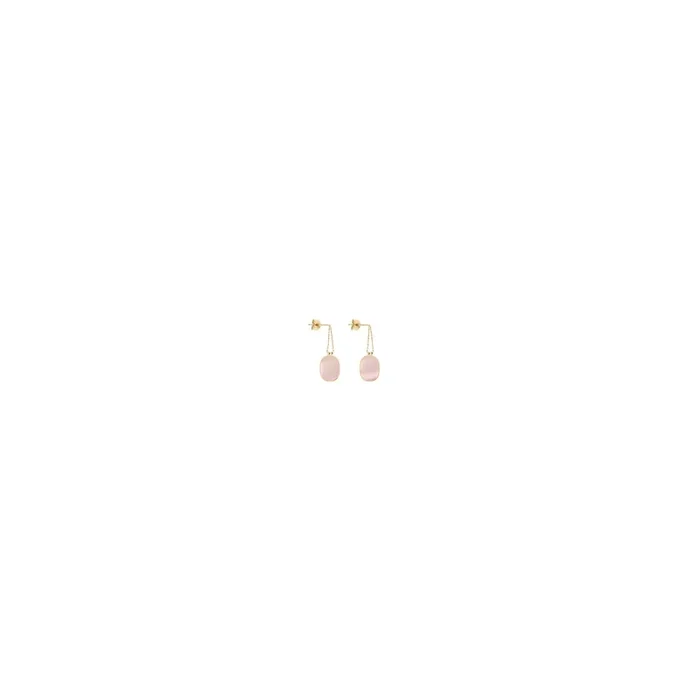 Earrings Claverin Organic rose nace and yellow gold – Lepage