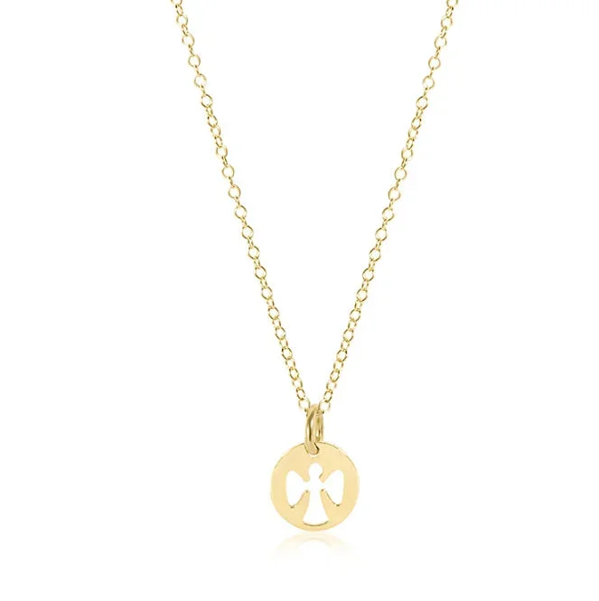 egirl 14″ Necklace Gold – Guardian Angel Small Gold Disc