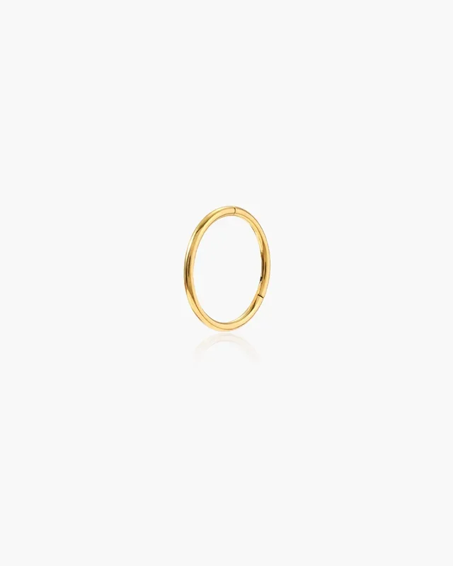 Einzelner Mini-Helix-Creolen-Ohrring in Gold