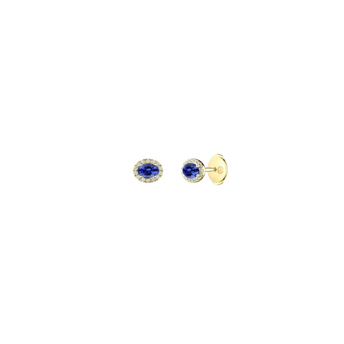 Eléanor earrings in gold, sapphire diamonds – Lepage