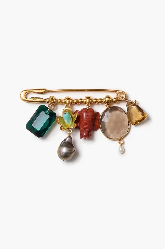 Elephant Brooch Multi