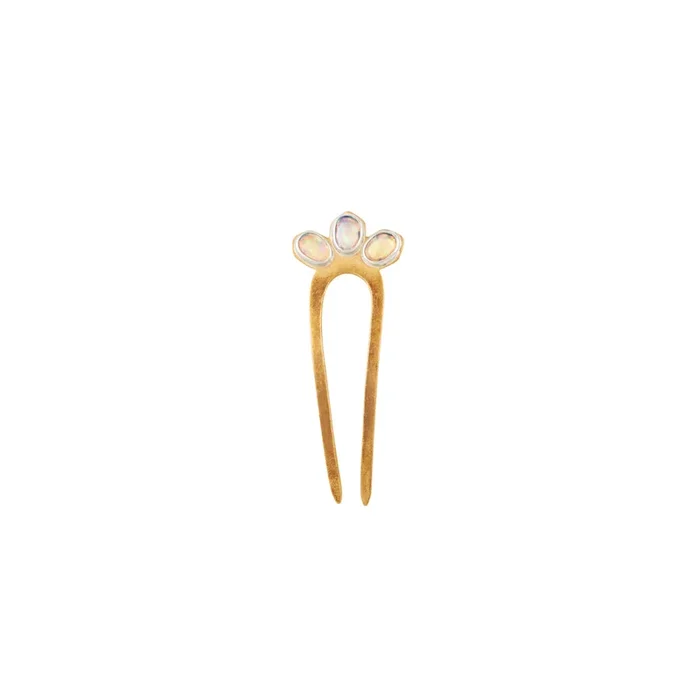 Empire Hair Pin Opal & Bronze – Small