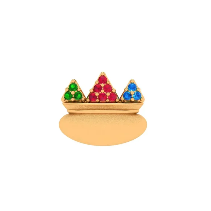 Entrancing 22k Colourful Gold Pendant