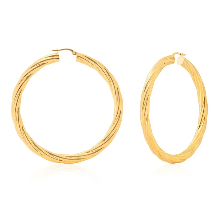 Fancy 9ct Hoop Earrings