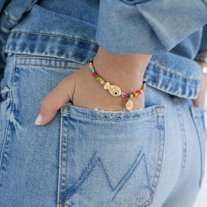 Fish Bracelet (multi-colored or blue and white stripe)