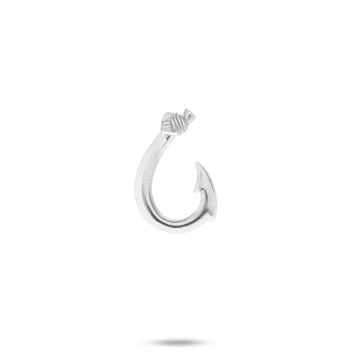 Fish Hook Pendant in Sterling Silver – 18mm