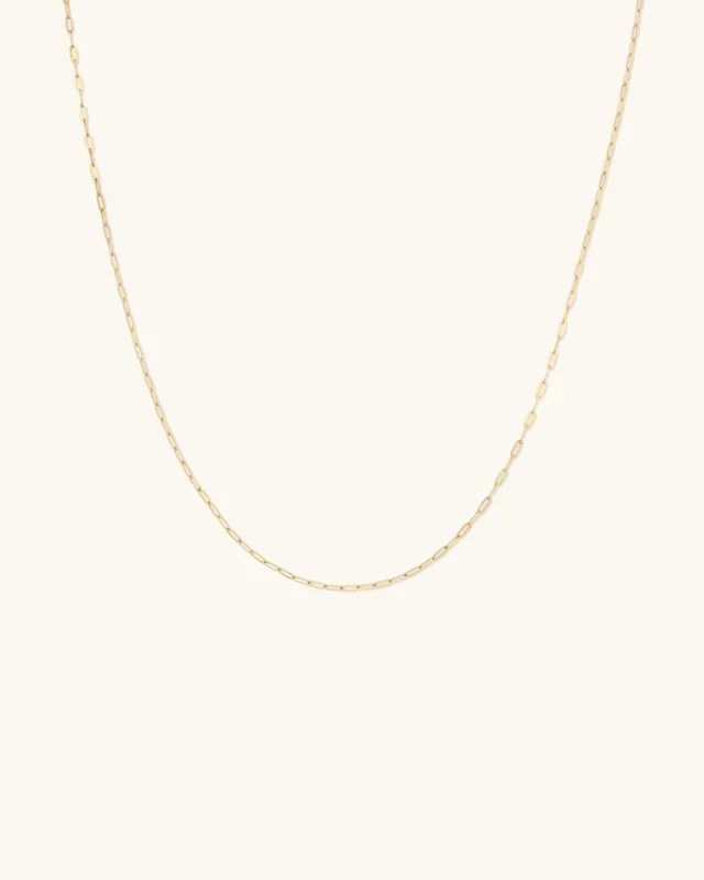 Flat Drawn Cable Chain Necklace