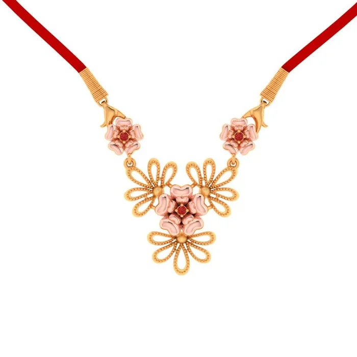 Floral Designed 18k Gold Necklace