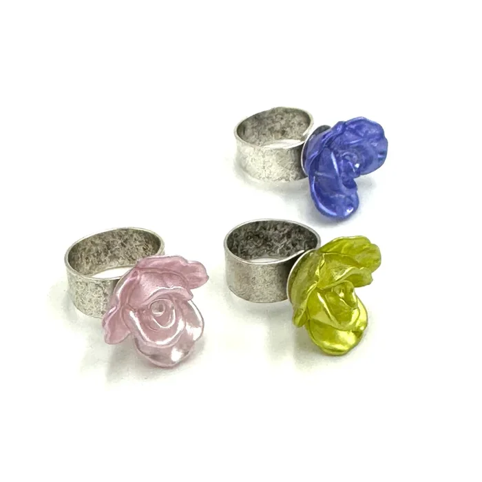 Flower Mini Corsage Cocktail Ring