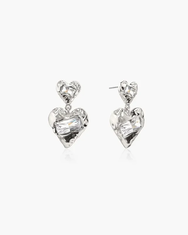 Forever Herz Ohrringe in Silber