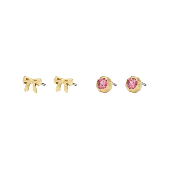 Fossil Barbie Special Edition Gold-Plated Stainless-Steel Earrings Set (2 pairs)