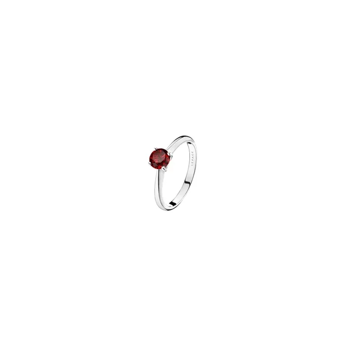 Foudre engagement ring in white gold and ruby | LEPAGE