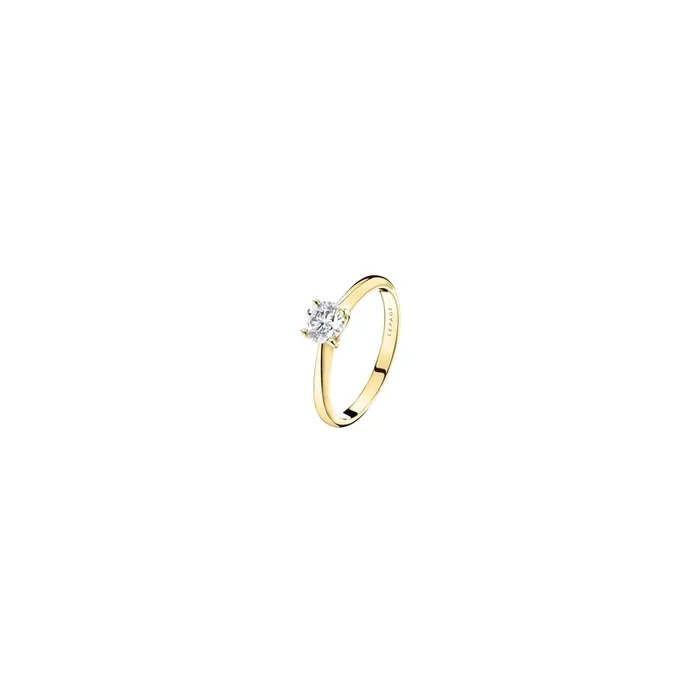 Foudre engagement ring in yellow gold and diamond | LEPAGE