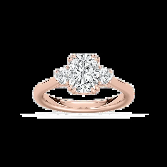 Francesca 2 ¹⁄₄ ctw Elongated Cushion Lab Grown Diamond Double Prong Three Stone Engagement Ring