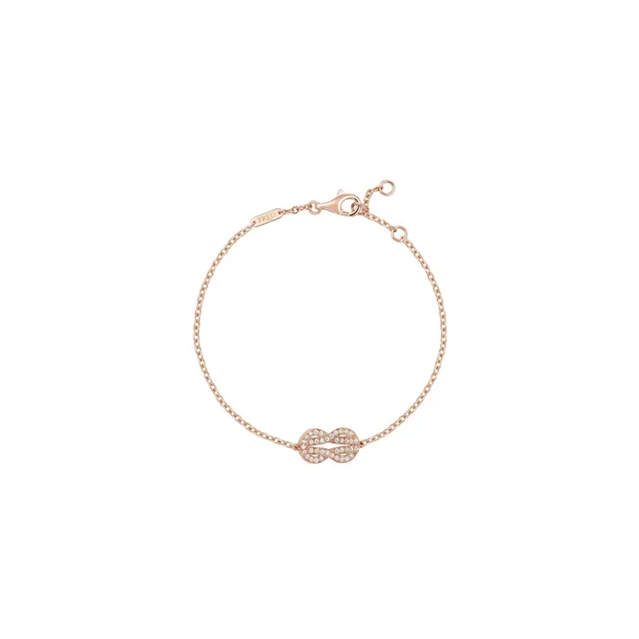 Fred Chance Infinie bracelet medium model rose gold diamonds pavement | LEPAGE