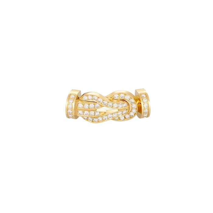 Fred Chance Infinie buckle large model yellow gold diamonds pavement | LEPAGE