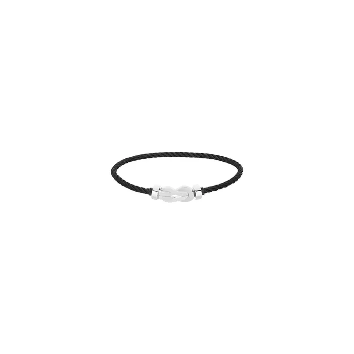 FRED Chance Infinie medium model bracelet white gold black cable| Lepage official retailer