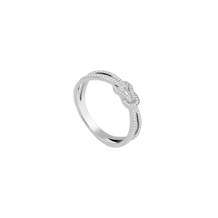 Fred Chance Infinie ring small model white gold diamonds pavement | LEPAGE
