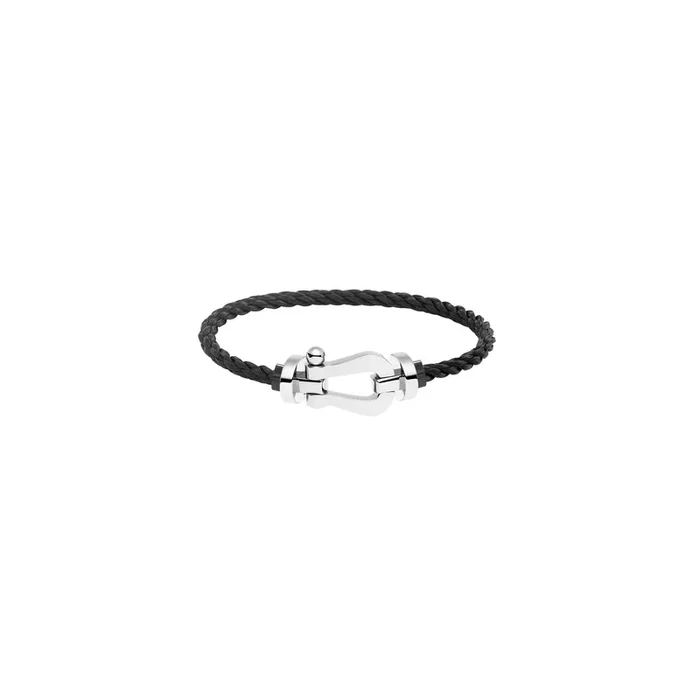 FRED Force 10 bracelet in white gold and black cable | Lepage