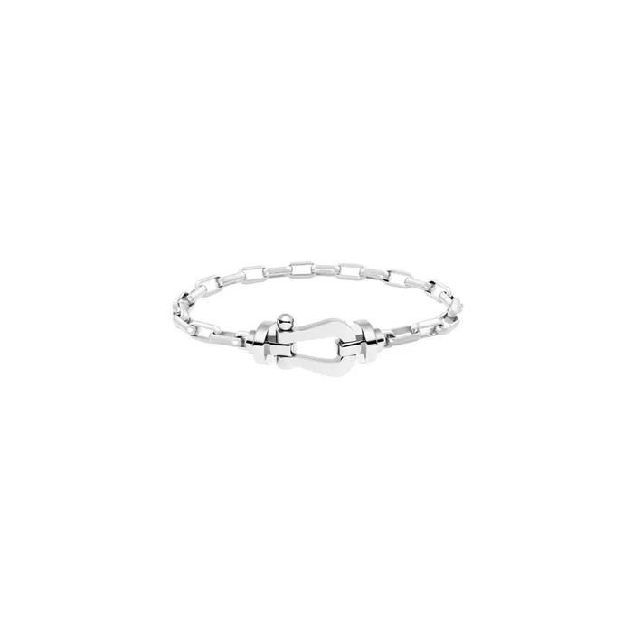 FRED Force 10 bracelet in white gold and cable links | Lepage