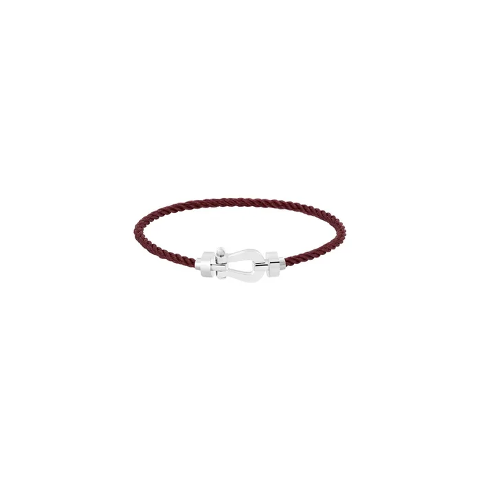FRED Force 10 bracelet in white gold and garnet cable | Lepage