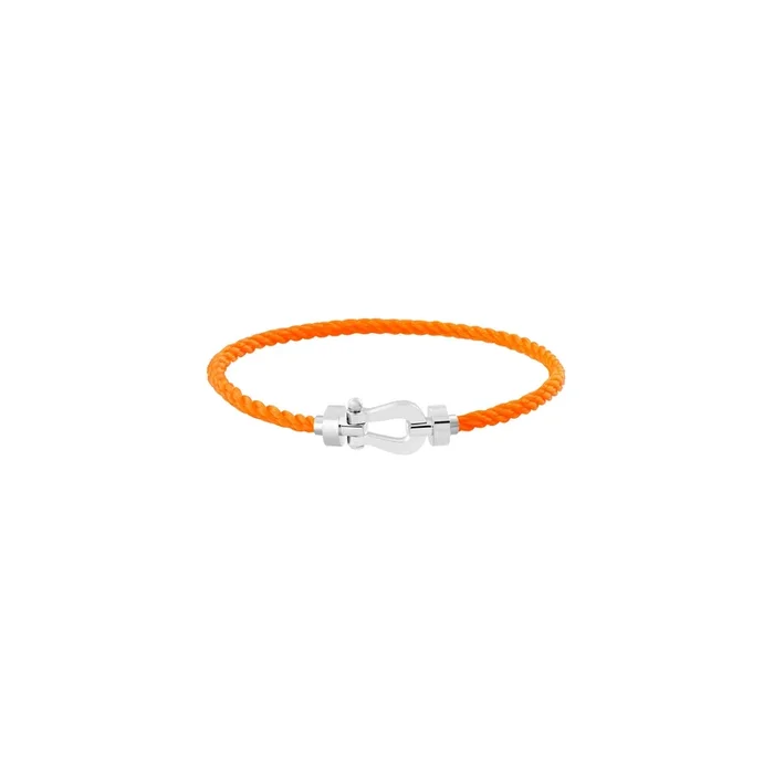 FRED Force 10 bracelet in white gold and orange cable | Lepage
