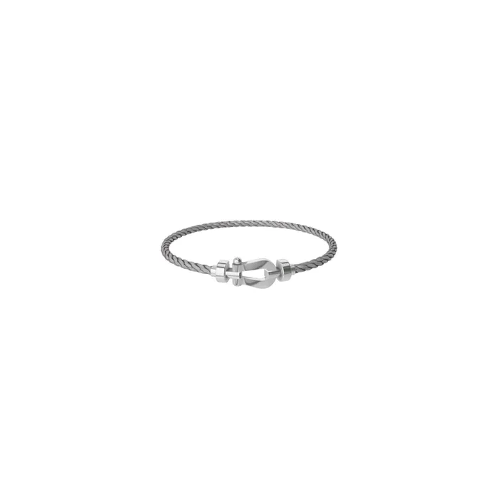 FRED Force 10 bracelet in white gold and steel cable | Lepage
