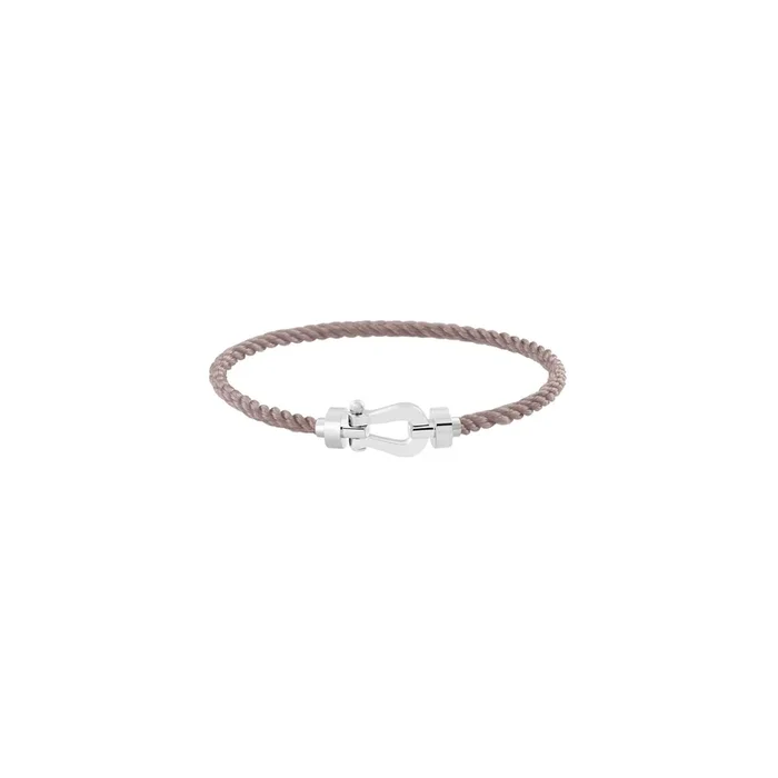 FRED Force 10 bracelet in white gold and taupe cable | Lepage