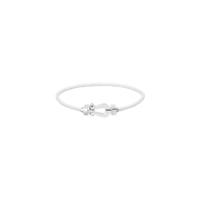 FRED Force 10 bracelet in white gold and white cable | Lepage