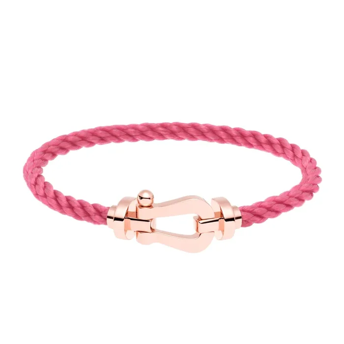 Fred Force 10 large model bracelet in rose gold and pink cable – Lepage