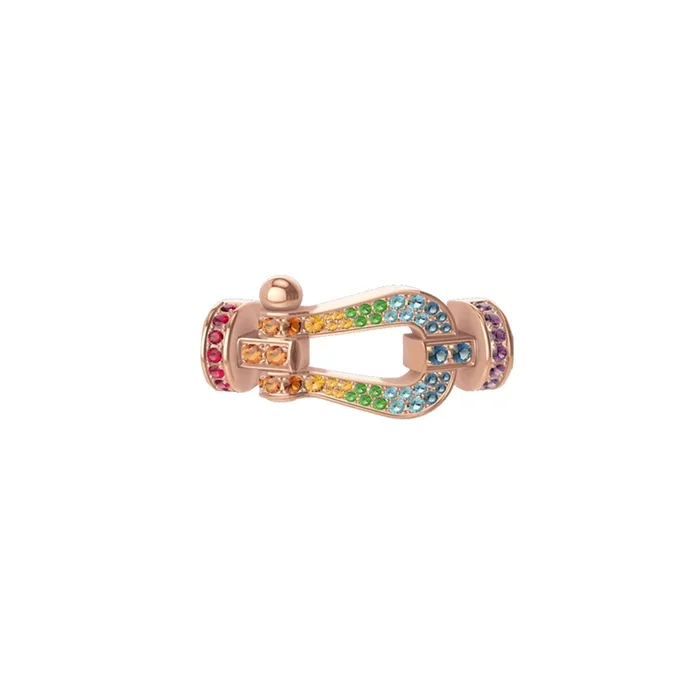 Fred Force 10 large model in rose gold and seven semi-precious stones – Lepage
