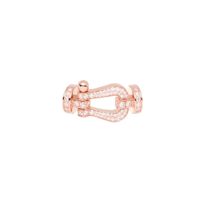 FRED Force 10 LM buckle rose gold diamonds pavement | Lepage