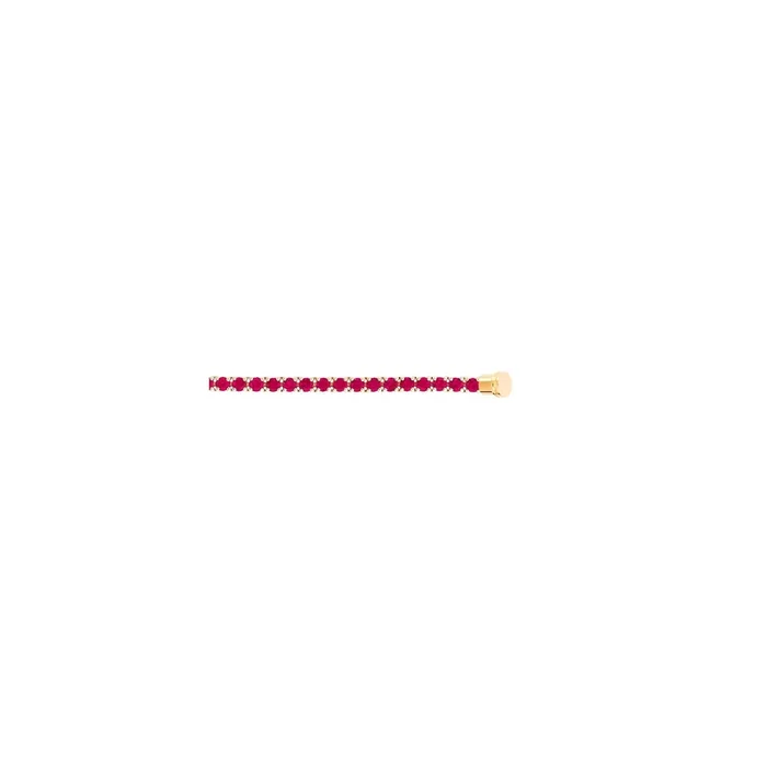 FRED Force 10 medium model cable in yellow gold and ruby | Lepage official retailer