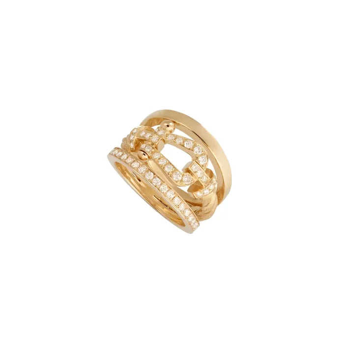 FRED Force 10 ring yellow gold diamonds | Lepage
