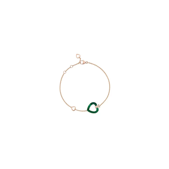 Fred Pretty Woman reversible bracelet in rose gold, diamonds, mother-of-pearl and malachite