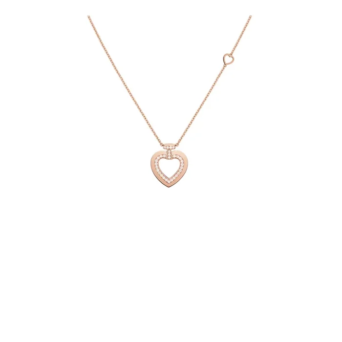 Fred Pretty Woman Sunlight Message necklace in rose gold and diamonds – LEPAGE