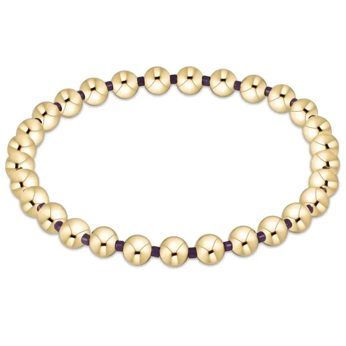 Gameday Hope Grateful 5mm Bead Bracelet – Purple