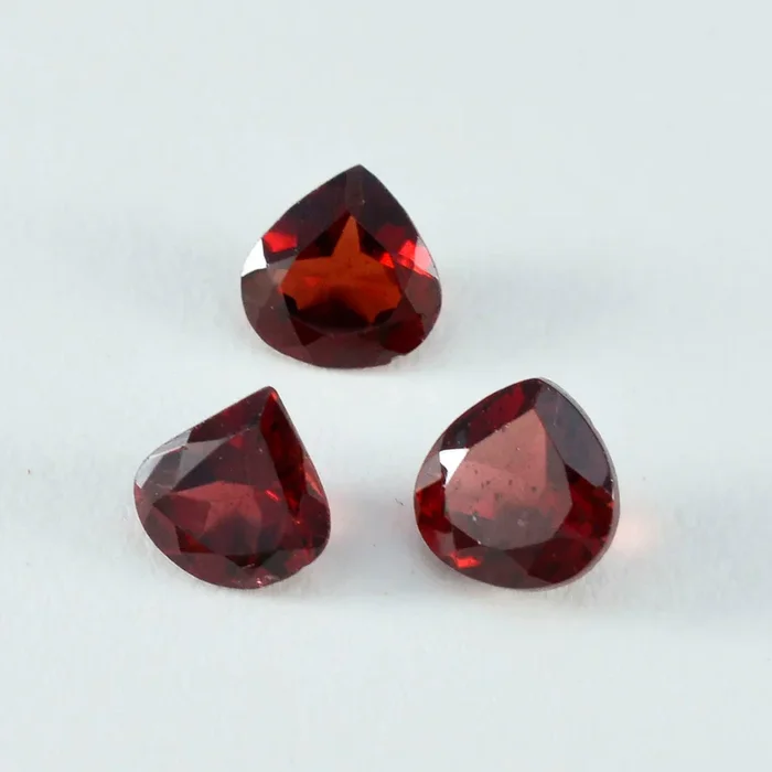 Garnet 1PC Large 11×11 MM Heart Faceted Red Fine Semi Precious Loose Gemstone